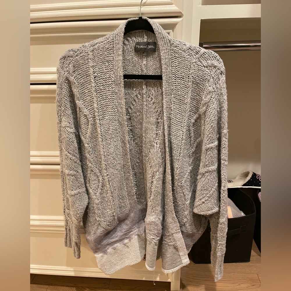 Michael Stars gray open front cardigan sz xs
